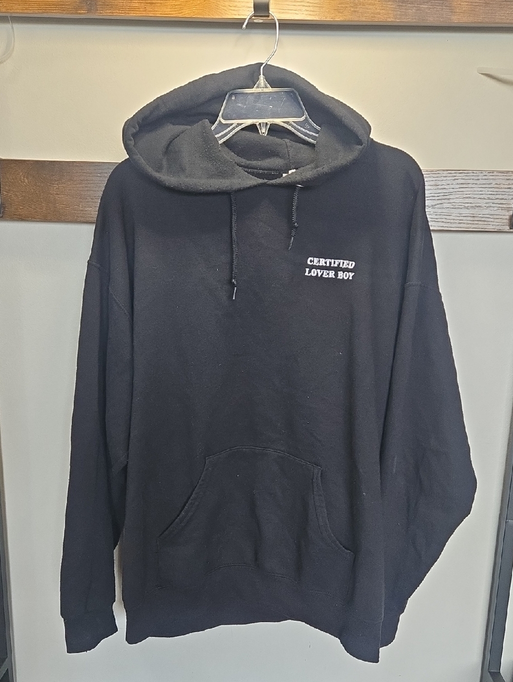 Certified Lover Boy Black Hoodie - Men's Pullover Sweatshirt